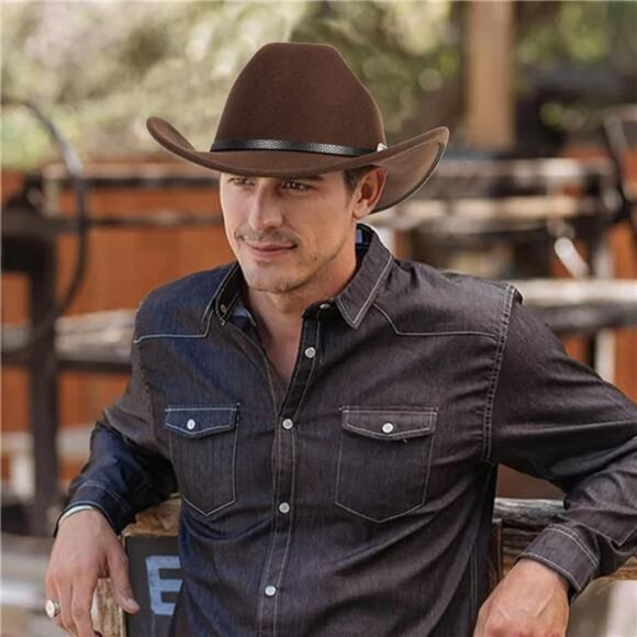 Western Cowboy Hat Classic Coffee main image 4